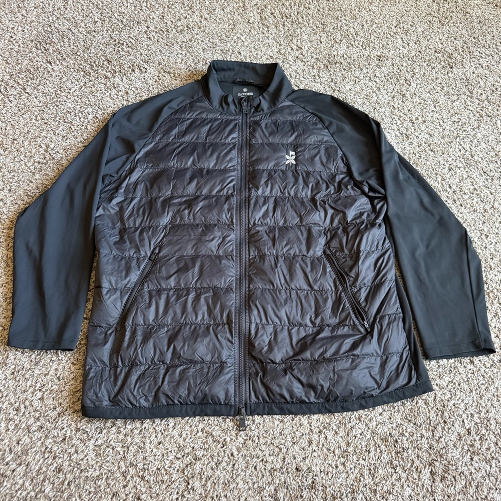 G/Fore Golf Hybrid Puffer Jacket Mens XXL Black Full Zip